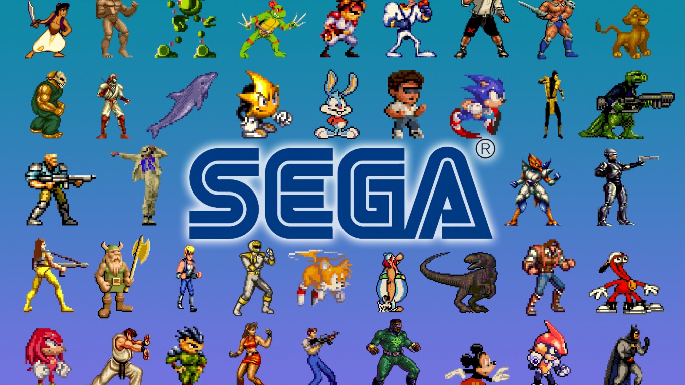 Sega, персонажи игр 1366x768