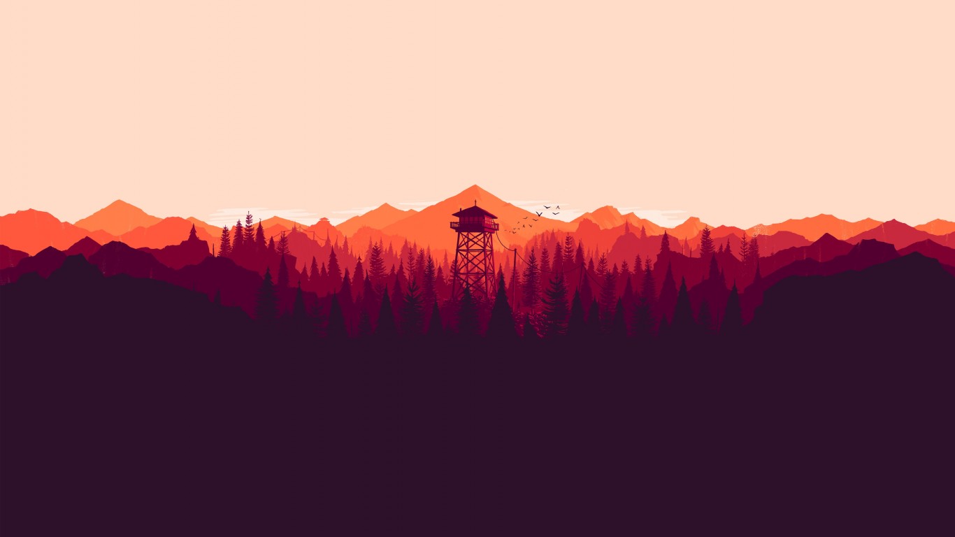 Обои Заставка игры Firewatch 1366x768 скачать бесплатно на рабочий стол