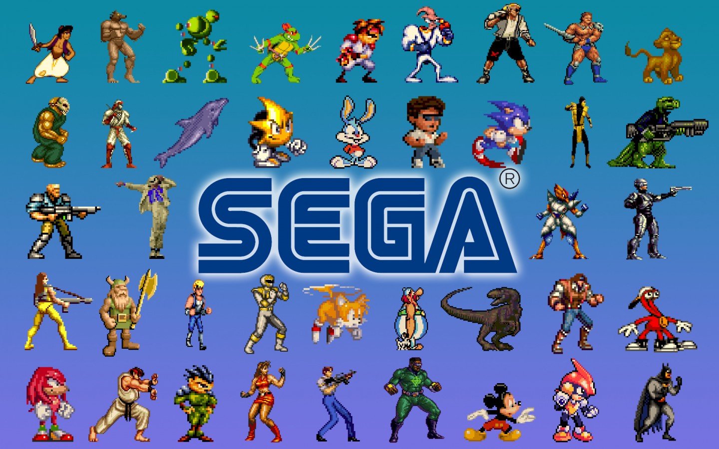 Sega, персонажи игр 1440x900