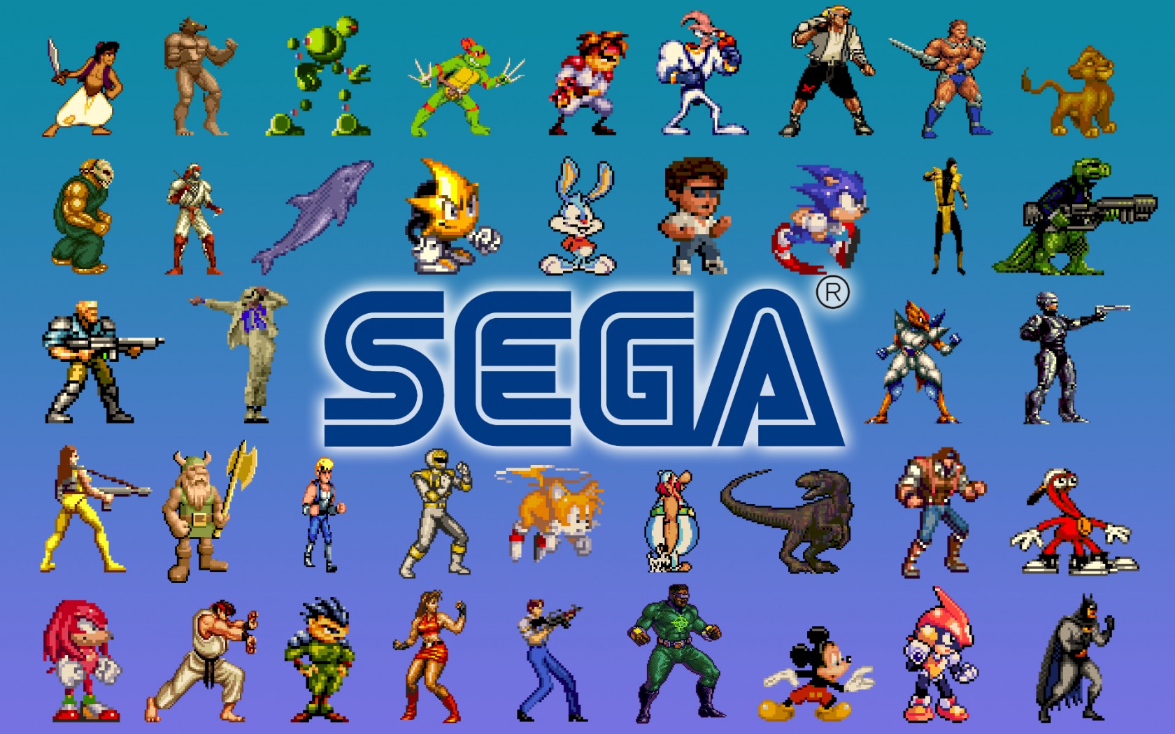 Sega, персонажи игр 1680x1050