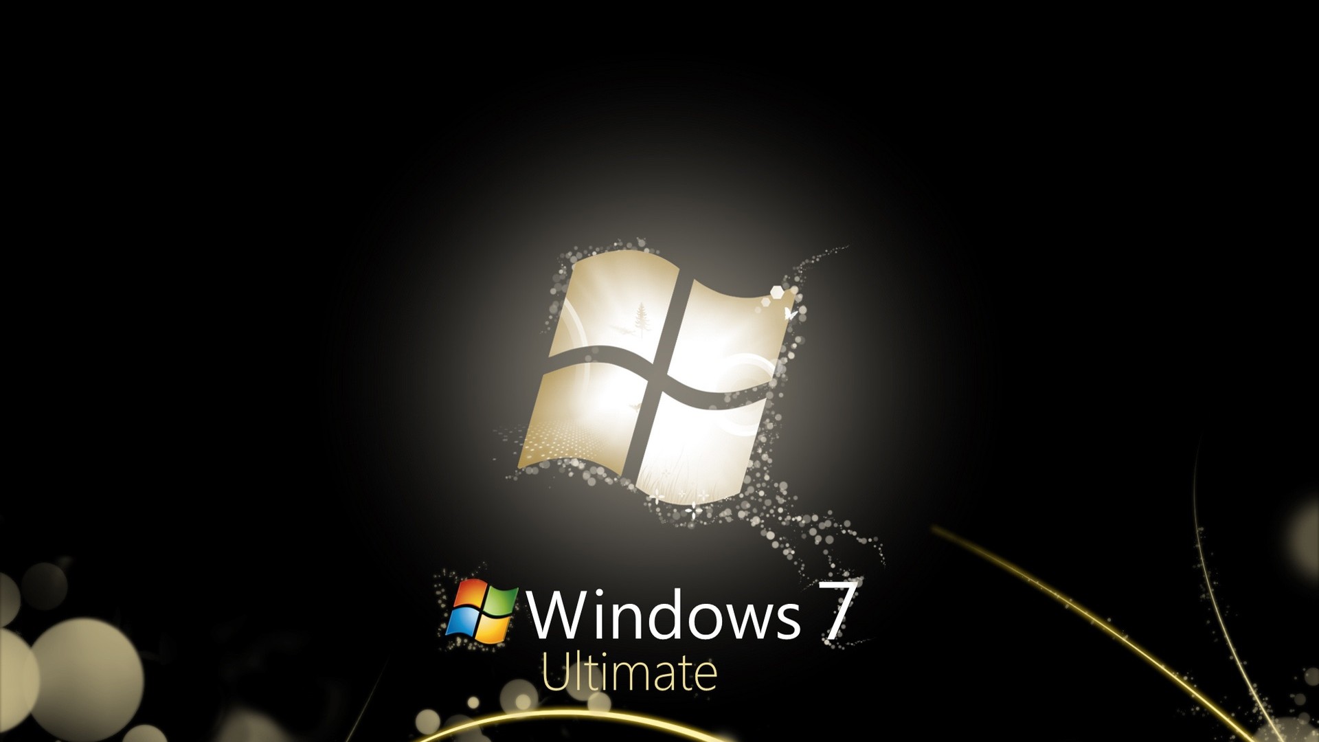 Обои Черная Windows 7 Ultimate 1920x1080 скачать бесплатно на рабочий стол