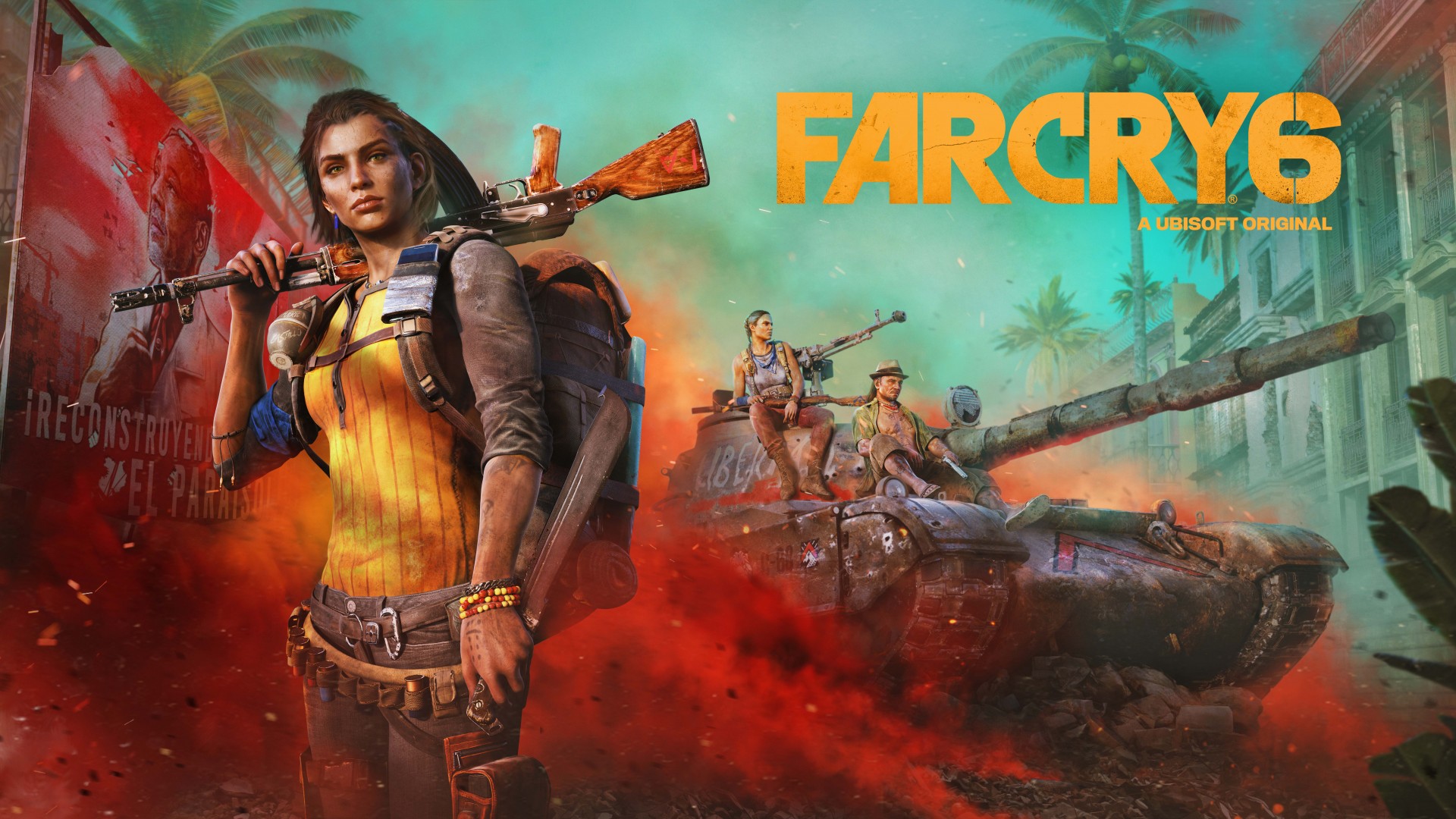 Обои Заставка игры Far Cry 6 1920x1080 скачать бесплатно на рабочий стол