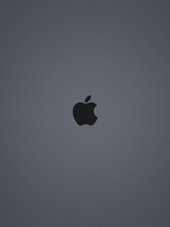 Логотип Apple на сером фоне 240x320