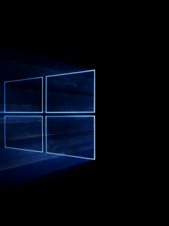 Логотип Windows на темном фоне 240x320