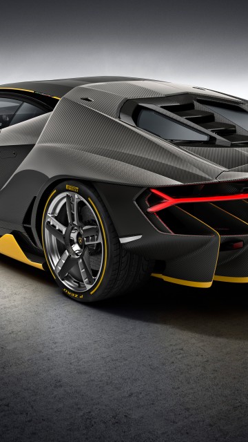 Lamborghini Centenario 2016 сзади 360x640
