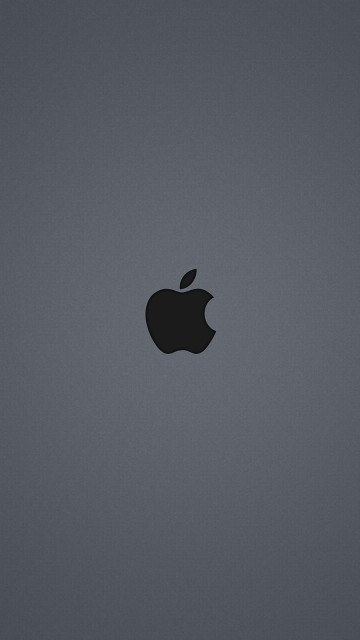 Логотип Apple на сером фоне 360x640