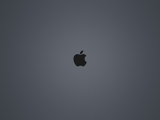 Логотип Apple на сером фоне 640x480