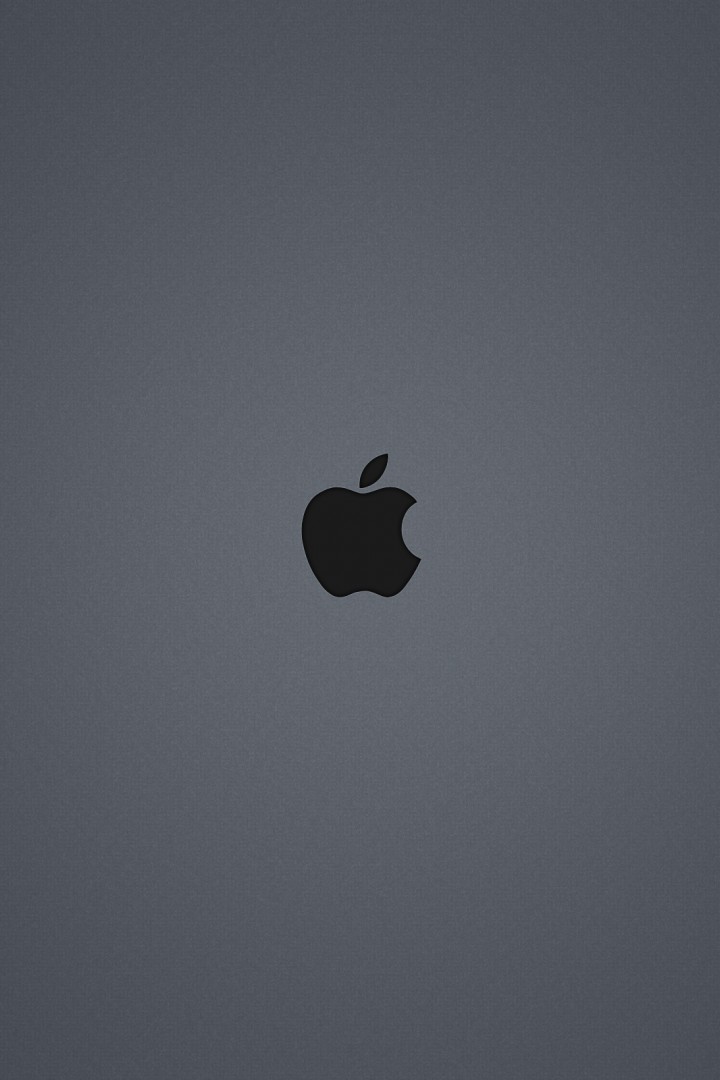 Логотип Apple на сером фоне 720x1080