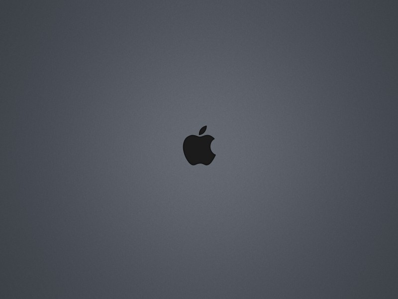 Логотип Apple на сером фоне 800x600